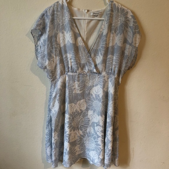 Madewell Crossover Mini Dress in Sunflower Season, Size 12 - Picture 5 of 7